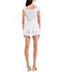 Color:White - Image 2 - Off-The-Shoulder Swiss Dot Tiered Romper