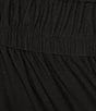 Color:Black - Image 3 - V-Neckline Sleeveless Smocked Waist Maxi Dress