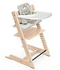 Color:Natural - Image 2 - Tripp Trapp® High Chair and Cushion with Stokke Tray