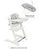 Stokke Stokke® Tripp Trapp® High Chair 2, Cushion, Tray, & Newborn Set Bundle, Color:White Nordic Grey Cushion Neborn Tray - Image 2