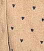 Stoosh Bonded Sherpa Embroidery Heart Print Jacket, Color:Tan/Navy - Image 5