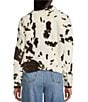 Stoosh Faux Fur Cow Print Jacket, Color:Brown/White - Image 2