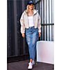 Stoosh Faux Wool Hooded Cropped Bomber Jacket - Image 6