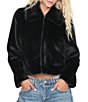Stoosh Frosted Faux Mink Zip Front Jacket - Image 1