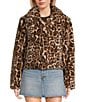 Stoosh Leopard Print Faux Fur Button Front Jacket, Color:Brown Leopard - Image 3