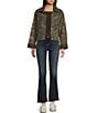 Stoosh Heavy Camo Print Twill Corduroy Collar Jacket, Color:Olive Camo - Image 3