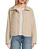 Stoosh Stoosh Quilted Corduroy Collared Barn Jacket, Color:Tan - Image 4