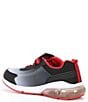 Color:Black/Red - Image 3 - Boys' Jaws Made2Play Light-Up Leather Mesh Washable Sneakers (Toddler)
