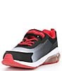 Color:Black/Red - Image 4 - Boys' Jaws Made2Play Light-Up Leather Mesh Washable Sneakers (Toddler)