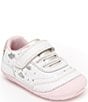 Color:White/Silver - Image 1 - Girls' Adalyn Leather Soft Motion Shoes (Infant)