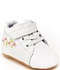 Color:White - Image 1 - Girls' Emilia Flower Detail Crib Shoes (Infant)