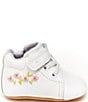 Color:White - Image 2 - Girls' Emilia Flower Detail Crib Shoes (Infant)