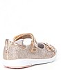 Color:Rose Gold - Image 2 - Girls' Holly Adaptive Sparkle Flower Detail Mary Janes (Toddler)