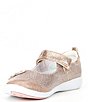 Color:Rose Gold - Image 4 - Girls' Holly Adaptive Sparkle Flower Detail Mary Janes (Toddler)