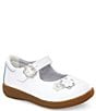 Color:White - Image 1 - Girls' Holly Patent Floral Accent Mary Janes (Toddler)