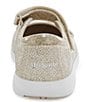 Color:Champagne - Image 3 - Girls' Holly SR Sparkle Flower Detail Mary Janes (Youth)