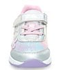 Color:Iridescent - Image 5 - Girls' Light Up Floral Glimmer Sneakers (Infant)