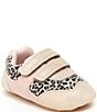 Color:Tan Leopard - Image 1 - Girls' Mason Crib Shoe Sneakers (Infant)