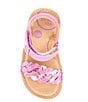 Color:Magenta - Image 5 - Girls' Monique SRT Leather Sandals (Toddler)