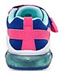 Color:Magenta Multi - Image 3 - Girls' Radiant Bounce Made2Play Washable Light Up Sneakers (Infant)