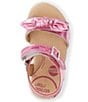 Color:Hot Pink - Image 5 - Girls' Whitney Bow Detail Sandals (Infant)