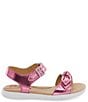 Color:Hot Pink - Image 2 - Girls' Whitney SR Bow Detail Sandals (Toddler)