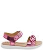 Color:Hot Pink - Image 2 - Girls' Whitney SR Bow Detail Sandals (Youth)