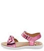 Color:Hot Pink - Image 4 - Girls' Whitney SR Bow Detail Sandals (Youth)
