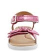 Color:Hot Pink - Image 5 - Girls' Whitney SR Bow Detail Sandals (Youth)