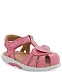 Color:Bright Pink - Image 1 - Girls' Zinnia SRT Fisherman Sandals (Toddler)