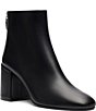 Stuart Weitzman Bacardi Zip 75 Leather Block Heel Booties - Image 1