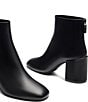 Stuart Weitzman Bacardi Zip 75 Leather Block Heel Booties - Image 4