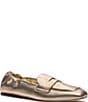 Stuart Weitzman Bryant Metallic Leather Penny Loafers - Image 1