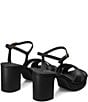Stuart Weitzman Dayna 80 Leather Ankle Strap Platform Block Heel Sandals - Image 3