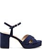 Stuart Weitzman Dayna 80 Suede Ankle Strap Platform Block Heel Sandals - Image 2
