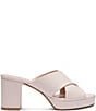 Stuart Weitzman Dyna Leather Platform Block Heel Slide Sandals - Image 2