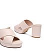 Stuart Weitzman Dyna Leather Platform Block Heel Slide Sandals - Image 4