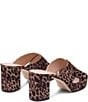 Stuart Weitzman Dyna Leopard Print Grosgrain Platform Block Heel Slide Sandals - Image 3