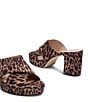 Stuart Weitzman Dyna Leopard Print Grosgrain Platform Block Heel Slide Sandals - Image 4