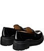 Stuart Weitzman Hudson Lite High Shine Leather Block Heel Penny Loafers - Image 3