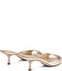 Stuart Weitzman Lexington 50 Metallic Leather Kitten Heel Pointed Toe Slide Sandals - Image 3
