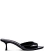 Stuart Weitzman Lexington 50 Patent Leather Kitten Heel Pointed Toe Slide Sandals - Image 2