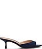 Stuart Weitzman Lexington 50 Moire Kitten Heel Pointed Toe Slide Sandals - Image 2