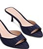 Stuart Weitzman Lexington 50 Moire Kitten Heel Pointed Toe Slide Sandals - Image 3
