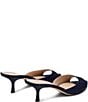 Stuart Weitzman Lexington 50 Moire Kitten Heel Pointed Toe Slide Sandals - Image 4
