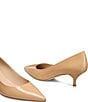 Stuart Weitzman Stuart Power 50 Patent Leather Pointed Toe Kitten Heel Pumps - Image 4