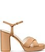 Stuart Weitzman Dayna 110 Leather Platform Block Heel Ankle Strap Sandals - Image 5