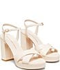 Stuart Weitzman Dayna 110 Leather Platform Block Heel Ankle Strap Sandals - Image 2