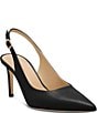 Stuart Weitzman Women's Stuart Power Slingback 75 Leather Pointed Toe Pumps - Image 5