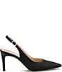 Stuart Weitzman Women's Stuart Power Slingback 75 Leather Pointed Toe Pumps - Image 6